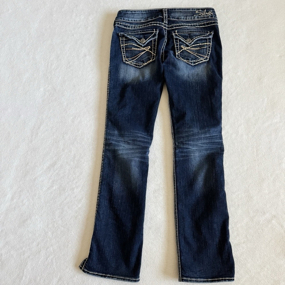 Silver‎ Jeans McKenzie Bootcut Women's W28 Thick Stitch Y2K Flap Pocket
